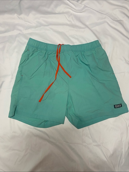 Saxx Other - Saxx Mint Green Swim Trunks with Orange Drawstring